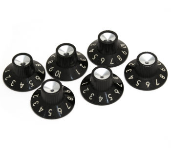 Fender Pure Vintage Black/Silver Skirted Amplifier Knobs