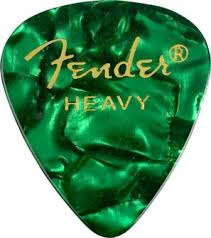 Fender 351 Shape Premium Picks Heavy -12 Pack Green Moto