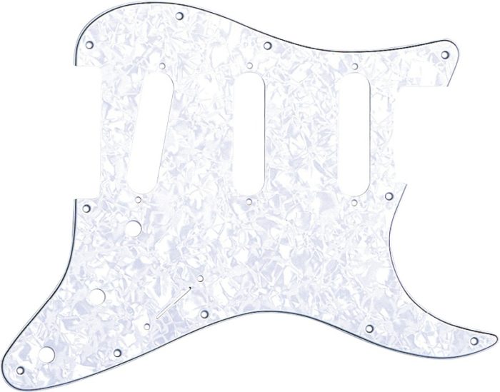 Fender Pickguard Strat S/S/S White Pearl