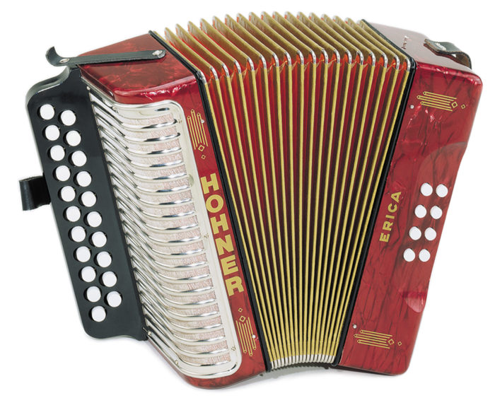 Hohner 1600/2 Erika  A/D - Red G/C - Red