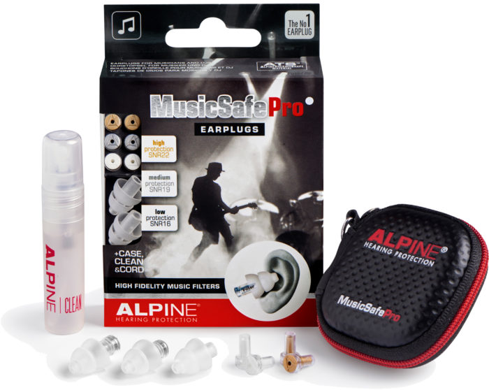 Alpine MusicSafe Pro Transparant - Öronproppar, 3 filter, transparenta, inkl. rengöring, 1 par