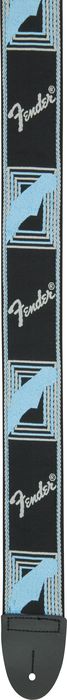 Fender 2" monogrammed strap Black/grey/blue