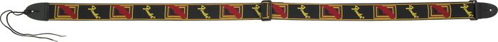 Fender 2" monogrammed strap Black/yellow/red