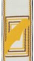 Fender 2" monogrammed strap White/yellow/brown