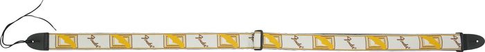 Fender 2" monogrammed strap White/yellow/brown
