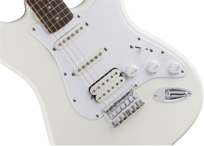 Squier Bullet Stratocaster HSS Hard Tail, Laurel Fingerbo Arctic Wh