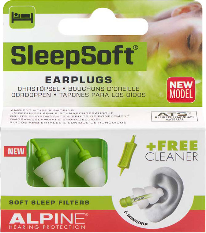 Alpine SleepSoft earplugs with mini grip