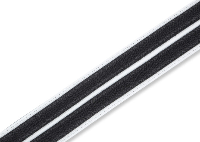 Levys MG317DRS Double Racing Stripe, Black, White