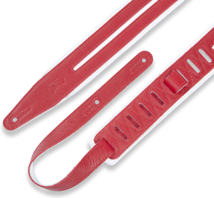Levys MG317DRS Double Racing Stripe, Red, White