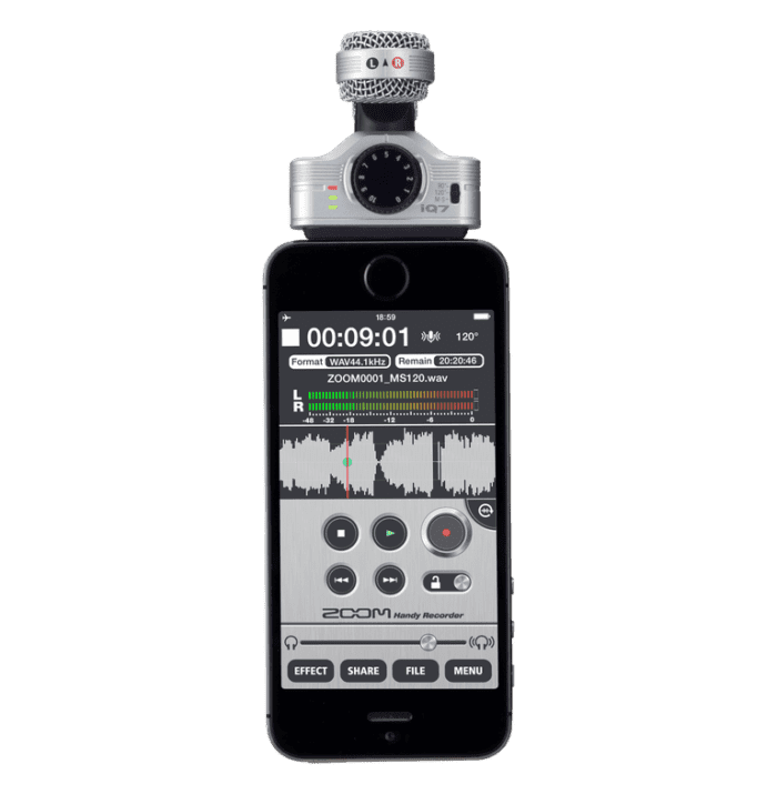 Zoom iQ7  StereoMik för iPhone/iPad lightning