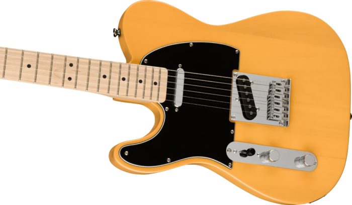 Squier Affinity Series Telecaster Left-Handed, Maple Fingerboard, Black Pickguard, Butterscotch Blonde