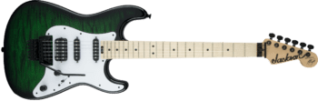 Jackson USA Signature Adrian Smith San Dimas SDQM, Maple Fingerboard, Transparent Green Burst