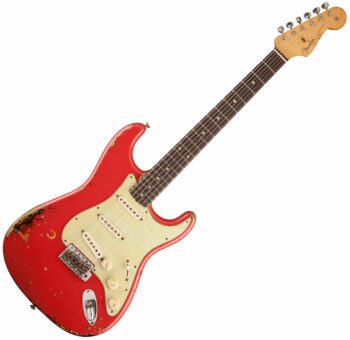Fender Michael Landau Signature 1963 Stratocaster, Round-Laminated Rosewood, Fiesta Red over 3-Color Sunburst