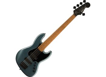 Squier Contemporary Active Jazz Bass HH V, Roasted Maple Fingerboard, Black Pickguard, Gunmetal Metallic