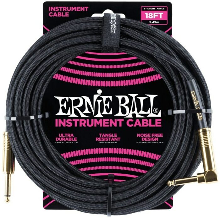 Ernie-Ball EB-6086 INST CABLE BLACK 5.4M