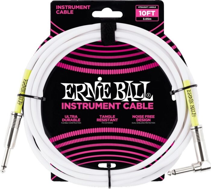 Ernie-Ball EB-6049 INST.CABLE 10FT.SA WHT