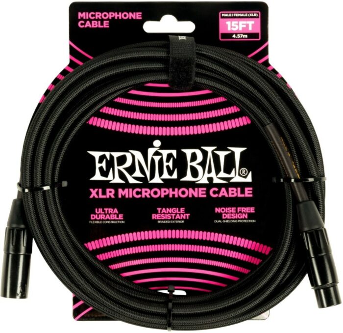 Ernie-Ball 6391 Braided Microphone Cable, 4.5 Meter