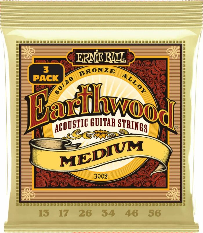 Ernie-Ball Eb-3002 Earthw. Medium 3-Pack