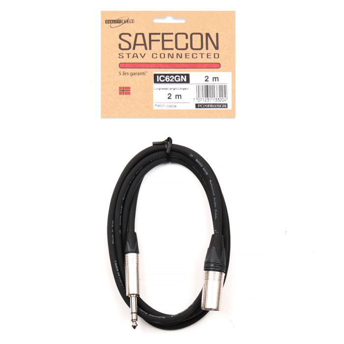 Safecon Ic62 Gn (Pc20Gn) 2M Trs/Xlr Male