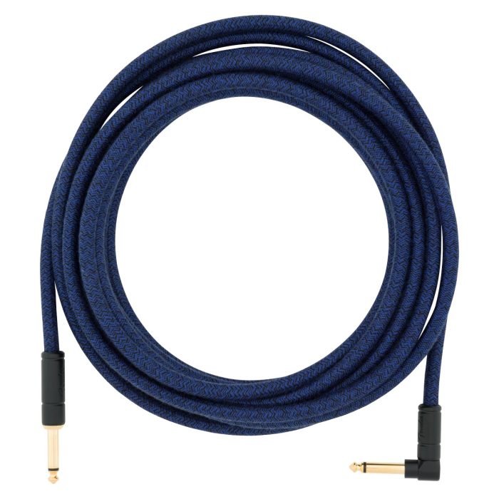 Fender 18.6' Angled Festival Instrument Cable, Pure Hemp, Blue Dream