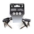 Mxr DCISTR03R Ribbon TRS Patch Cable 8cm 3-pk