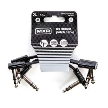 Mxr DCISTR03R Ribbon TRS Patch Cable 8cm 3-pk