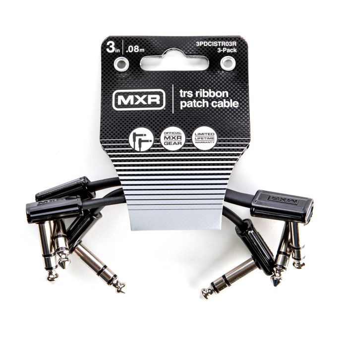 Mxr DCISTR03R Ribbon TRS Patch Cable 8cm 3-pk