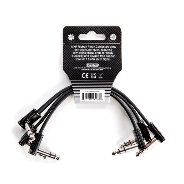Mxr DCISTR06R Ribbon TRS Patch Cable 15 cm 3-pk
