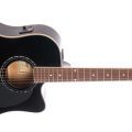 Morgan 104 Westerngitarr, Pickup, Cutaway, Svart