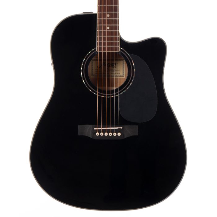Morgan 104 Westerngitarr, Pickup, Cutaway, Svart