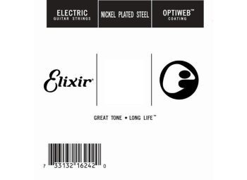 Elixir 16249 Electric Nickel Plated Steel With Optiweb Single .049