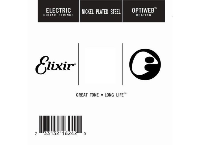 Elixir 16249 Electric Nickel Plated Steel With Optiweb Single .049