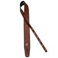 Ortega OSCL-5 Guitar Leather strap, 70mm 2-layer, Vintage Caramel