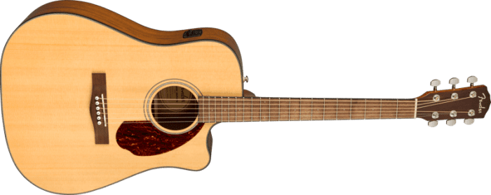Fender CD-140SCE Dreadnought, Walnut Fingerboard, Natural w/case