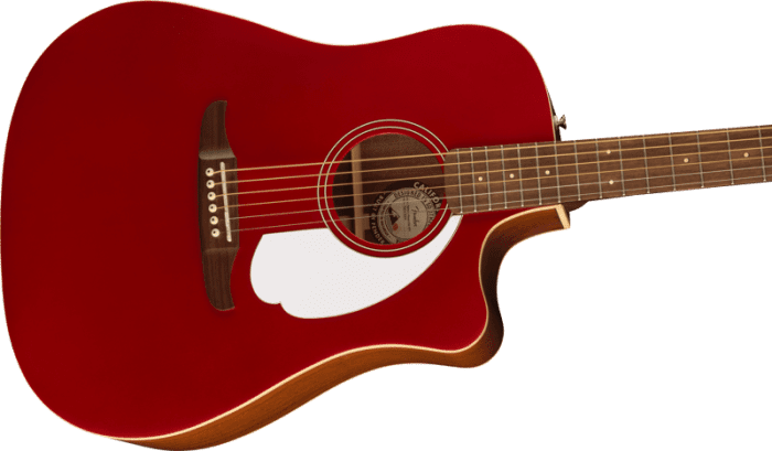 Fender Redondo Player, Walnut Fingerboard, White Pickguard, Candy Apple Red
