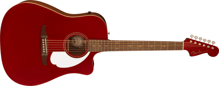 Fender Redondo Player, Walnut Fingerboard, White Pickguard, Candy Apple Red
