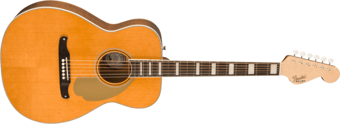 Fender Malibu Vintage, Ovangkol Fingerboard, Gold Pickguard, Aged Natural