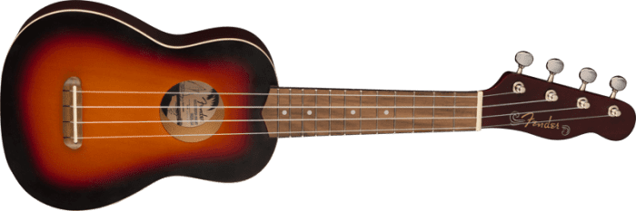 Fender Venice Soprano Uke, Walnut FB, Cherry