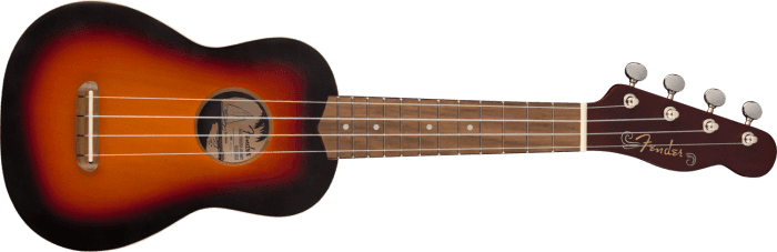 Fender Venice Soprano Uke, Walnut FB, Cherry