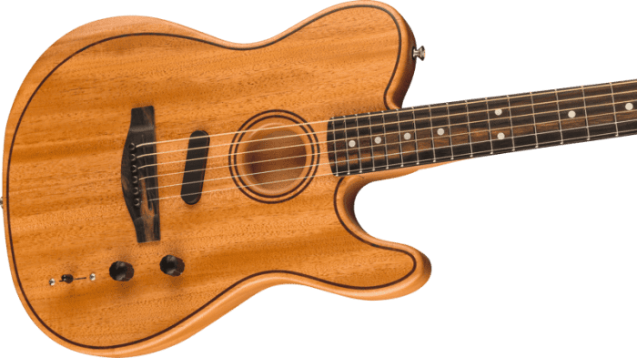 Fender American Acoustasonic Telecaster All-Mahogany, Ebony Fingerboard, Bourbon Burst