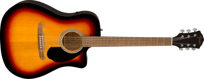 Fender FA-125CE Dreadnought, Walnut Fingerboard, Sunburst