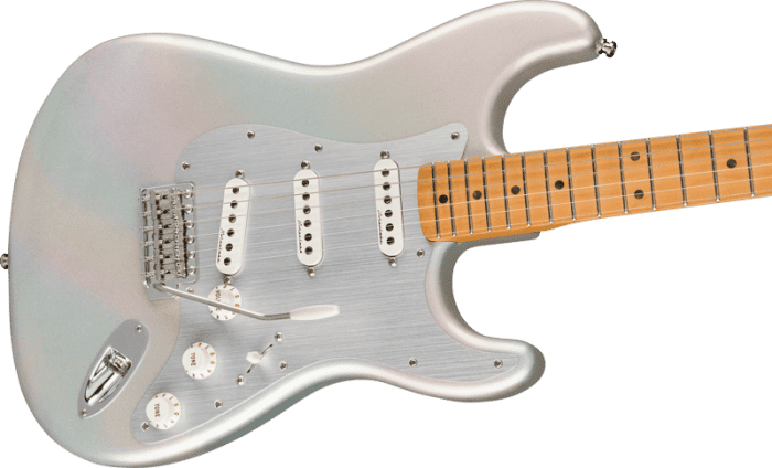 Fender H.E.R. Stratocaster, Maple Fingerboard, Chrome Glow
