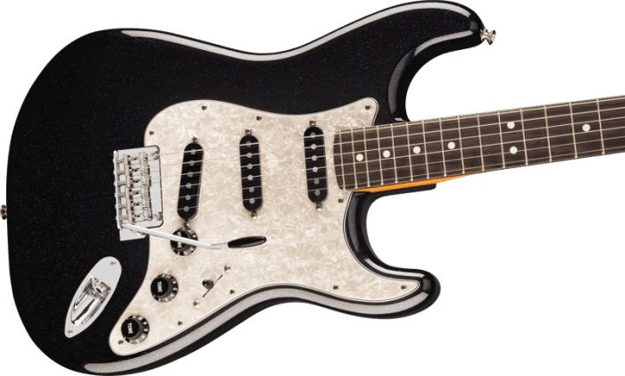 Fender 70Th Anv Plyr Strat Rw Nebnoir rosewood Fingerboard, Nebula Noir