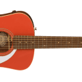 Fender Malibu Player, Walnut Fingerboard, White Pickguard, Fiesta Red