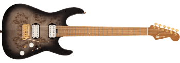 Charvel ProMod DK24 HH 2PT CM Poplar Burl Candy Apple Redamelized MN Transpare