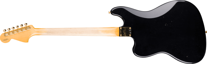 Fender 1966 Bass VI Journeyman Relic with Gold Closet Classic Hardware, Rosewood Fingerboard, Aged Black