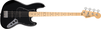 Fender Standard Jazz Bass, Maple Fingerboard, Black Pickguard, Black