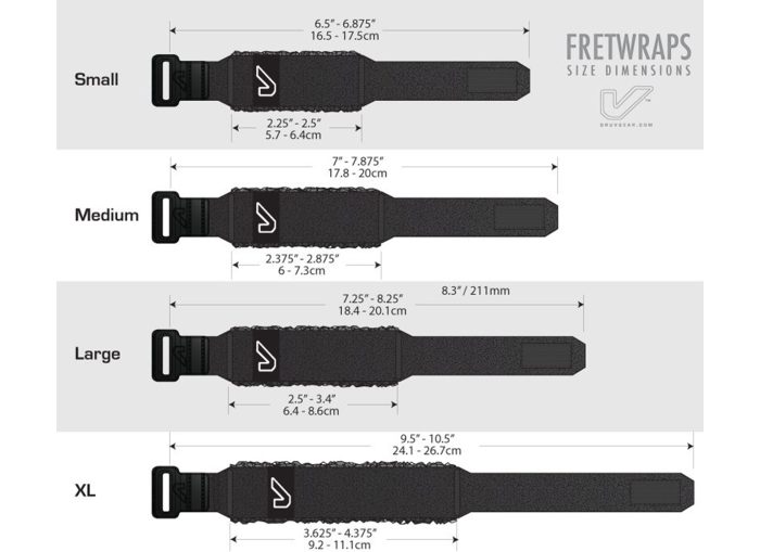 Gruv-Gear FretWraps 3-Pack Black - Large