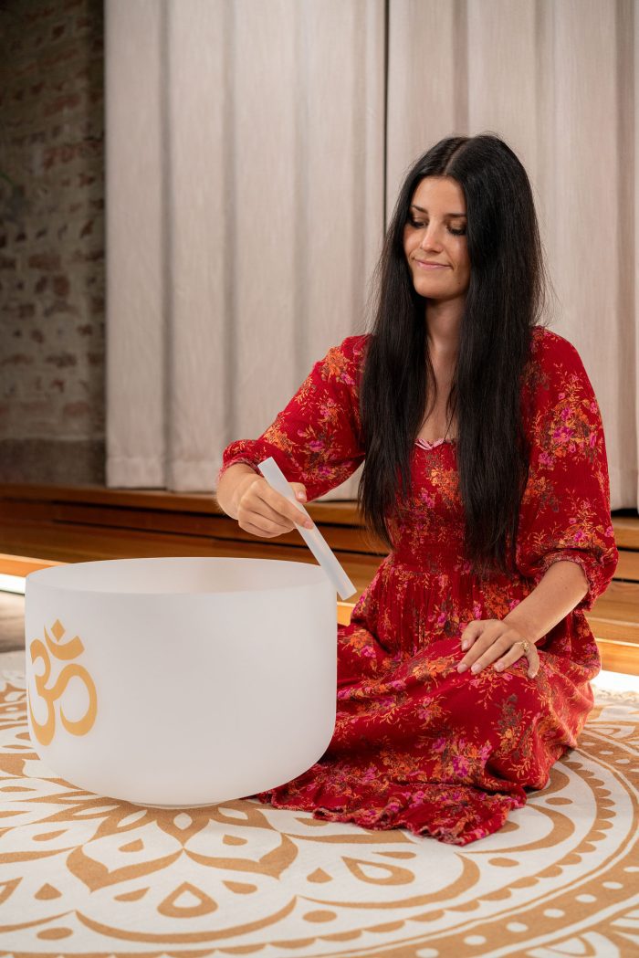 Meinl PCSB16OM Planetary Tuned Crystal Singing Bowl 16", OM