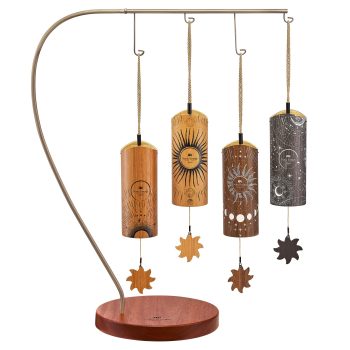 Meinl CBCS4SET Cosmic Bamboo Chime Set, 4 pcs. w/stand